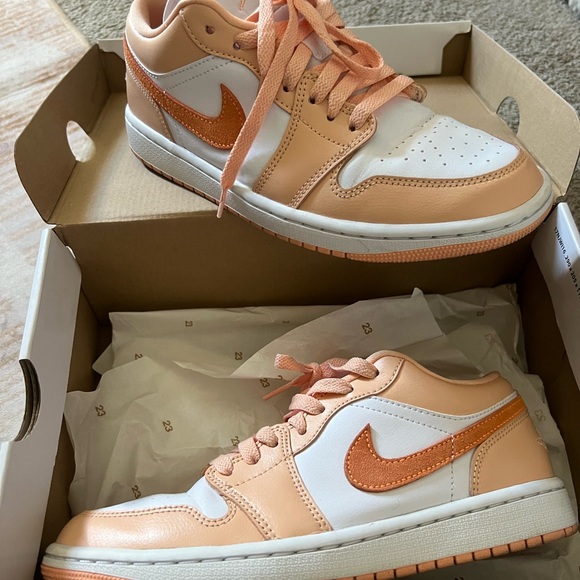 Jordan Shoes - Air Jordan 1 Low  Sunset Haze and Bright Citrus Sneakers